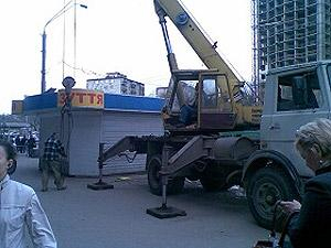 На Лесном рынке в Киеве произошло столкновение между предпринимателями и милицией