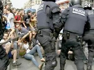 В Барселоне произошли столкновения полиции с демонстрантами