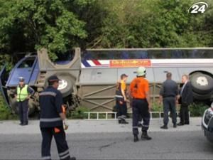 Автобус с украинскими туристами попал в ДТП