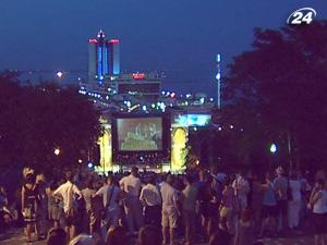 На Потемкинской лестнице показали шедевр немого кинематографа