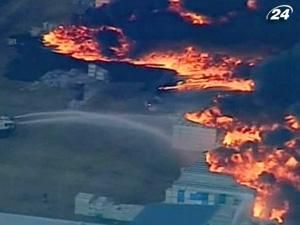 Большой пожар вспыхнул в американском штате Калифорния Большой пожар вспыхнул в американском штате Калифорния