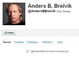 Неизвестные взломали микроблог Брейвика на Twitter Неизвестные взломали микроблог Брейвика на Twitter