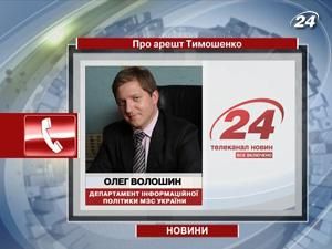 Волошин: В жодній країні статус опозиціонера не ставить людину понад законом Волошин: В жодній країні статус опозиціонера не ставить людину понад законом