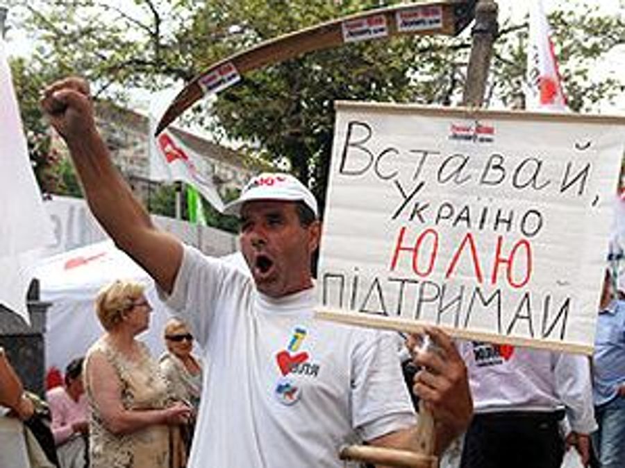 Представники держвиконслужби поінформували прихильників Тимошенко про заборону суду Представники держвиконслужби поінформували прихильників Тимошенко про заборону суду