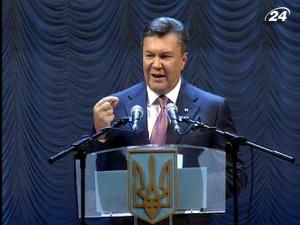 Янукович поздравлял шахтеров с профессиональным праздником 