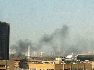 В Москве горел выставочный центр: более тысячи квадратных метров было в огне