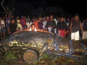 На Филиппинах поймали крокодила длиной семь метров 