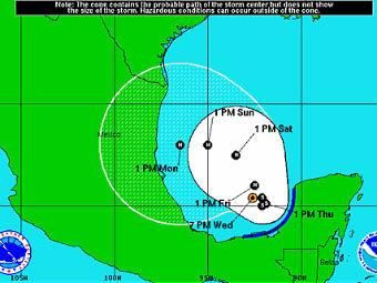 В Мексиканском заливе сформировался тропический шторм "Нейт"