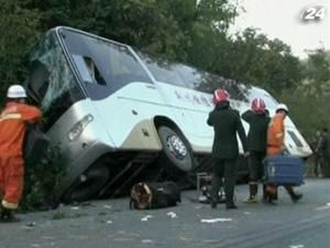 Жертвами аварии автобуса в Китае стали 10 человек