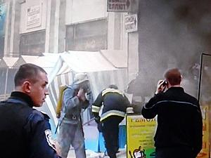 В результате пожара в универсаме в Евпатории никто не пострадал