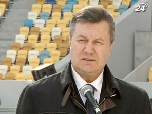 Президент відвідав Львів у переддень відкриття стадіону Президент відвідав Львів у переддень відкриття стадіону