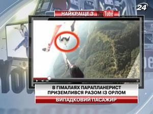 В Гималаях парапланерист приземлился вместе с орлом В Гималаях парапланерист приземлился вместе с орлом