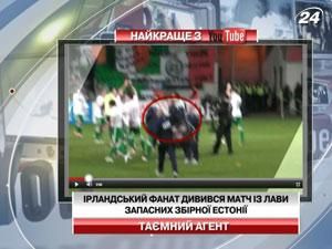 Ірландський фанат дивився матч із лави запасних збірної Естонії Ірландський фанат дивився матч із лави запасних збірної Естонії
