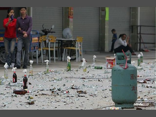 В Китае - зажигательные протесты