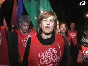 В Португалии начался 24-часовая общенациональная забастовка