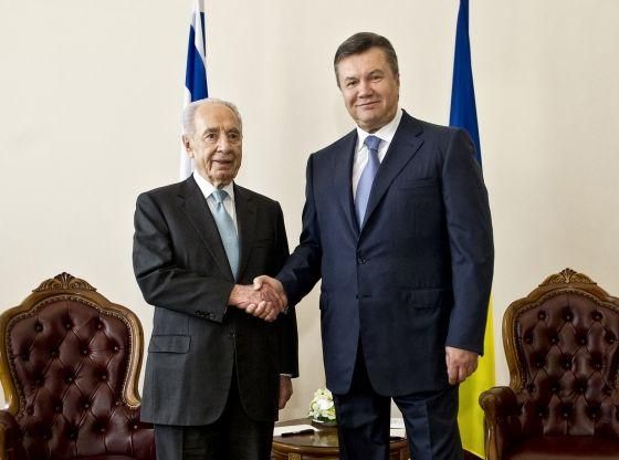Перес благословив Януковича від імені ізраїльського народу Перес благословив Януковича від імені ізраїльського народу