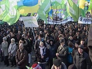 На Михайловской площади активисты требовали досрочных выборов президента