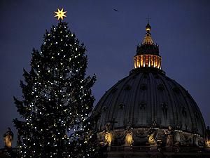 В Ватикане зажгли украинскую елку