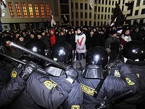 В Минске задержали участников несанкционированного протеста В Минске задержали участников несанкционированного протеста