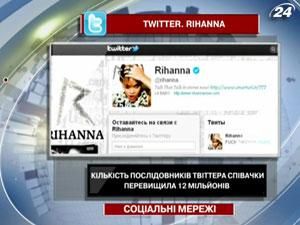 Кількість послідовників Twitter Ріанни перевищила 12 мільйонів