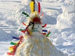 У Києві вперше організували фестиваль сніговиків