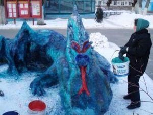В Качановской колонии провели конкурс снежных скульптур (Фото)