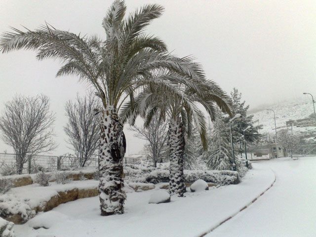 В Иерусалиме аномальные снегопады