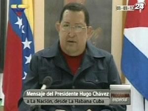 Уго Чавес вперше після операції з’явився на телебаченні
