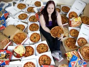 В Великобритании девушка не ест ничего, кроме пиццы