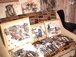 Художница из Винницы рисует картины на коре березы Художница из Винницы рисует картины на коре березы