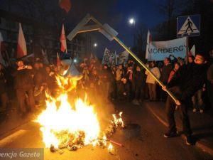 В Польше сожгли портрет Путина