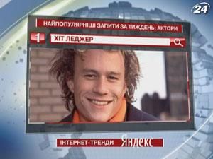 Лідером серед акторів користувачі Yandex визнали Хіта Леджера