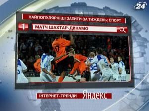 Лідером запитів Яндекс серед спортивних подій -  матч "Шахтар" -"Динамо"