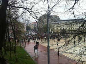 В Киеве проводят акцию в защиту Андреевского спуска