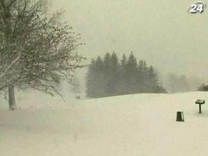 На севере США неожиданно выпал снег