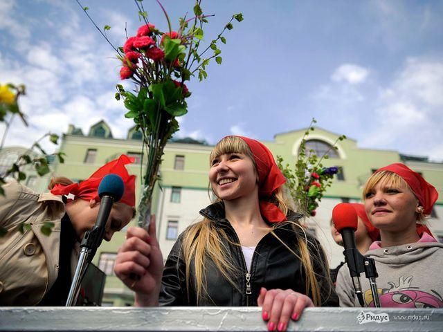 В Москве прошли первомайские митинги (Фото)