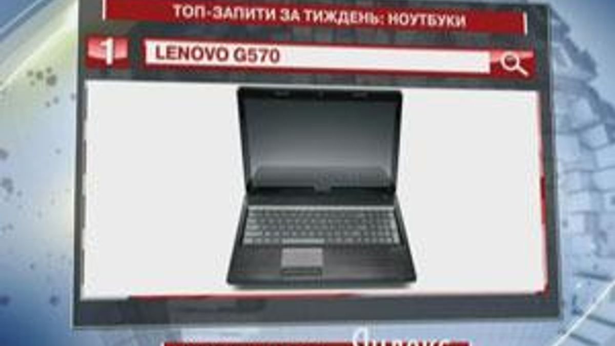 Найпопулярніший ноутбук серед українських користувачів Yandex - Lenovo G570