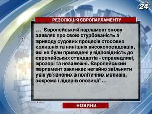 Резолюція Європарламенту зобов’язала негайно звільнити ув'язнених через політику