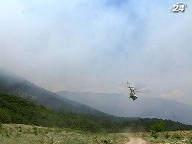 У заповіднику поблизу Ялти горить більше 3-х гектарів лісу У заповіднику поблизу Ялти горить більше 3-х гектарів лісу