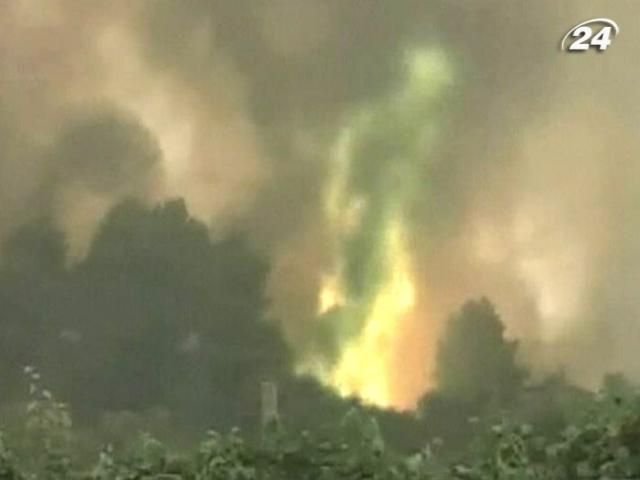 Лесные пожары угрожают монастырям на Афоне