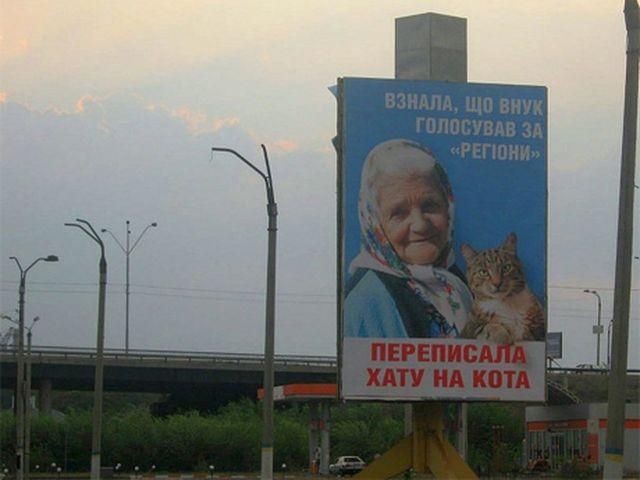 Власниця білборду з бабусею і котом потрапила до реанімації (Фото) Власниця білборду з бабусею і котом потрапила до реанімації (Фото)