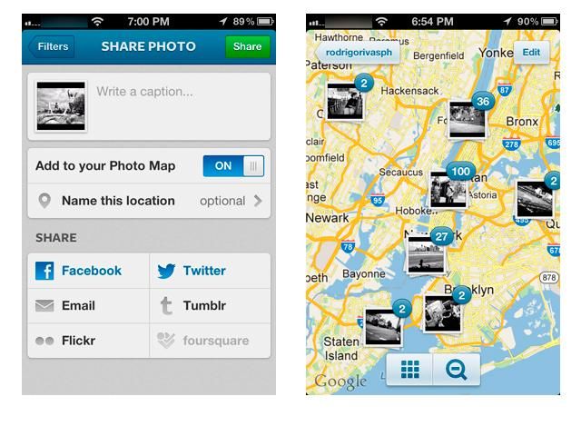 С новым Instagram 3.0 пользователи могут размещать фото на карте
