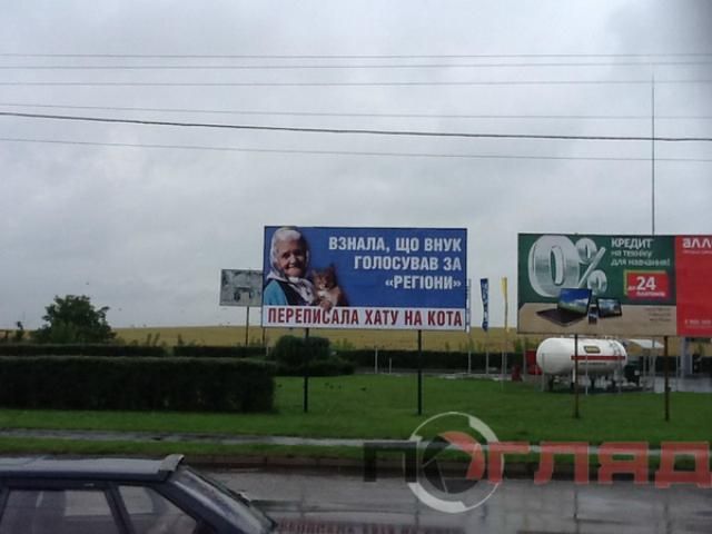 В Тернополе появился билборд с бабушкой и котом В Тернополе появился билборд с бабушкой и котом