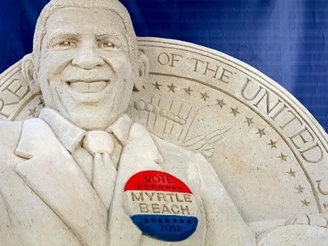 У США Обаму зліпили з піску (Фото) У США Обаму зліпили з піску (Фото)