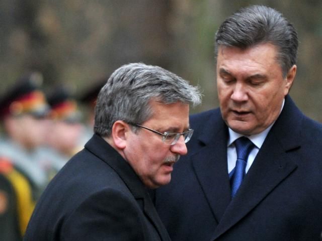 Янукович поговорил с Президентом Польши наедине