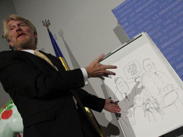 Американський карикатурист висміяв утиски ЗМІ в Україні (Фото)