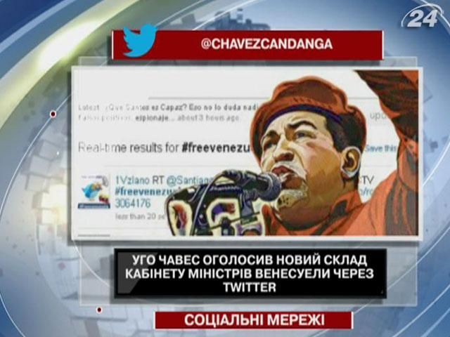Чавес оголосив новий склад кабміну Венесуели через Twitter
