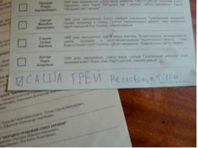 Один из избирателей проголосовал за порнозвезду Один из избирателей проголосовал за порнозвезду