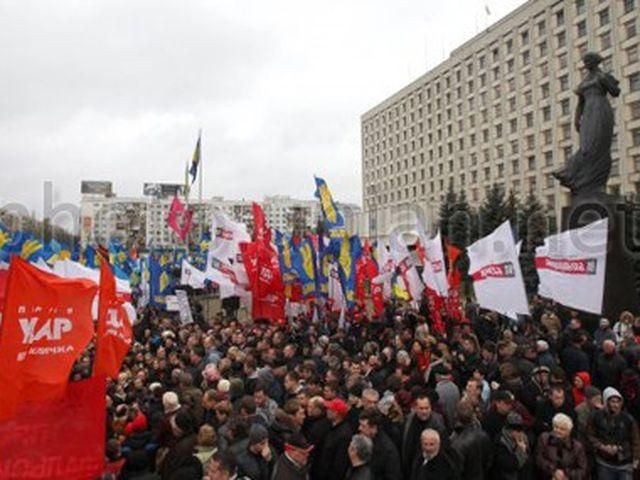 Мітингуючі під ЦВК пішли на вихідні