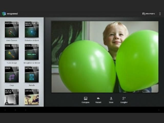 Фоторедактор Snapseed теперь работает на Android